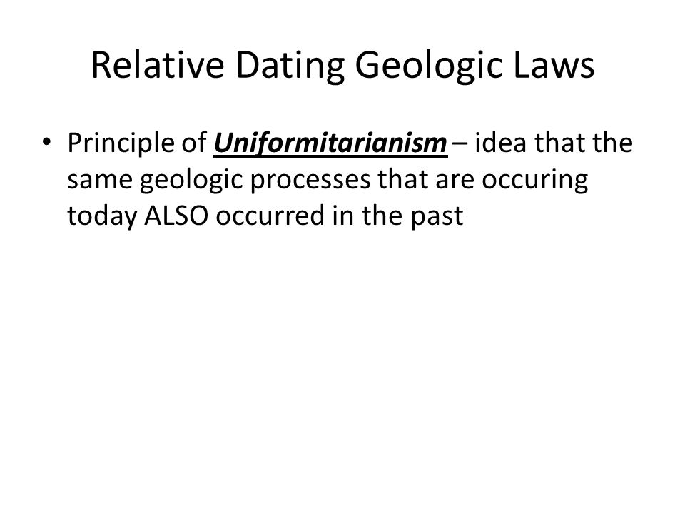 what are the two laws of relative dating