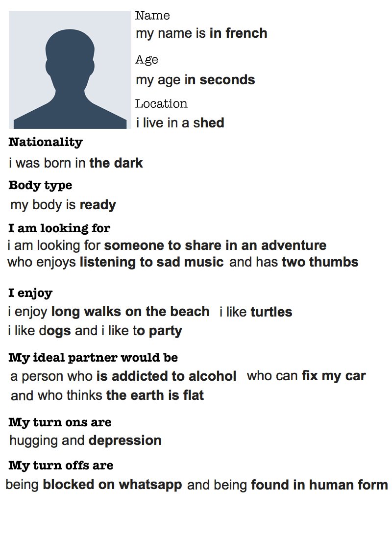 dating profile about me samples